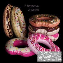 3d-модель Надувные круги Intex Donuts