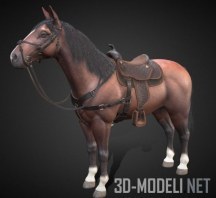3d-модель Лошадь под седлом