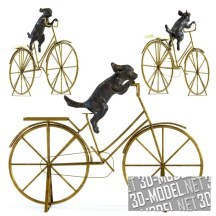 3d-модель Скульптура Dog With Bicycle