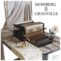 3d-модель Композиция с пишущей машинкой Mossberg&Granville