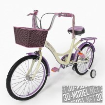 3d-модель Детский велосипед для девочек