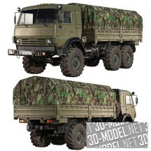 3d-модель Армейский грузовик КАМАЗ 5350