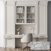 3d-модель Набор мебели для домашнего офиса