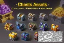 3d-ассет: 2D Chests Assets - Mega Pack