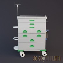 3d-модель Столик-тележка анестезиологический серии «Медицинофф» F-2