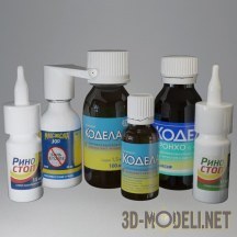 3d-модель Набор лекарств от простуды