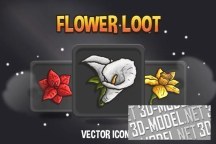 3d-ассет: Flower Loot Vector RPG Icons Pack