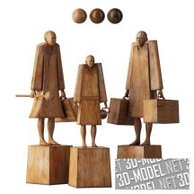 3d-модель Скульптуры «Семья»