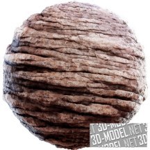 Текстура (материал): Светло-коричневый скалистый камень